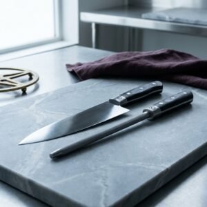 Atelier Forged Steel Chef's Knife & Honing Steel