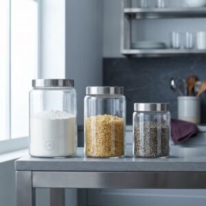 Range Glass Canister Set of 3