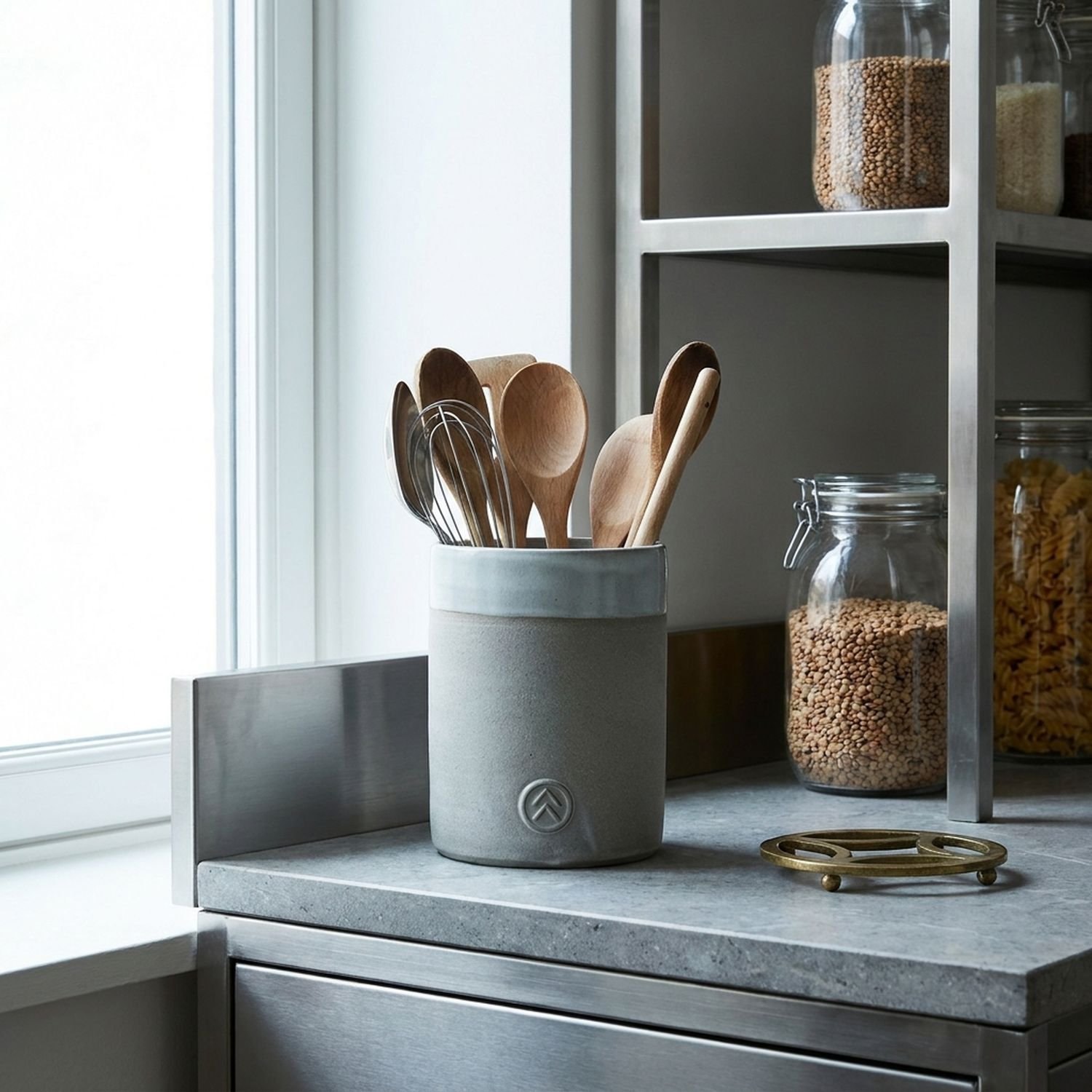 Atelier Stoneware Utensil Crock