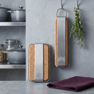 Atelier Cork & Steel Trivet Set of 2
